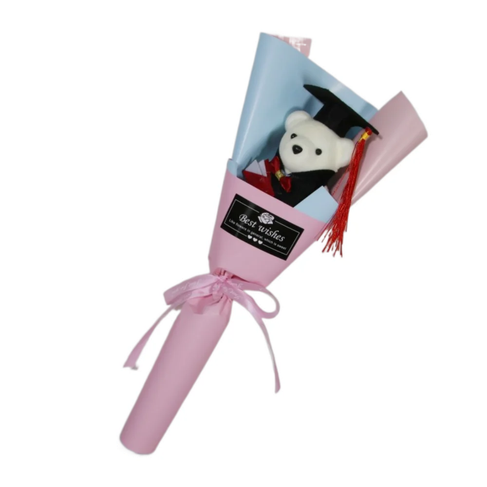Chic Bouquet Decoration Bear Bouquet Plush Toy Graduation Gift Animal Bouquet Cartoon Lovely Bear Valentine'S Day