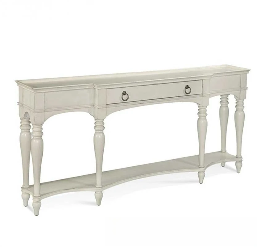 

Solid wood entrance table American style, oak white old entrance table, wall storage table foyer, decorative table