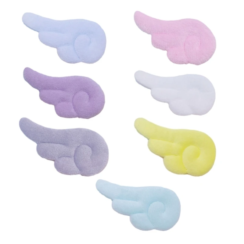 10 peças pelúcia anjo asa forma remendos diy luvas boneca mochila chaveiro ferramentas