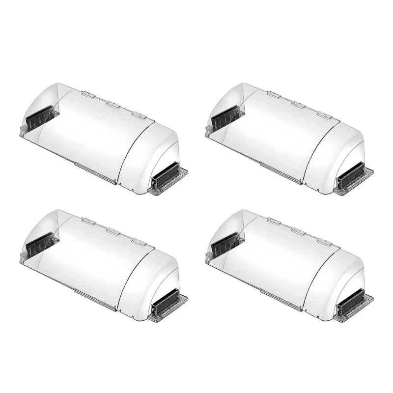 D0AB 4Pcs Clear Adjustable Floor Vent Deflector Diverter Vent Covers for Vents Sidewall and Ceiling Registers
