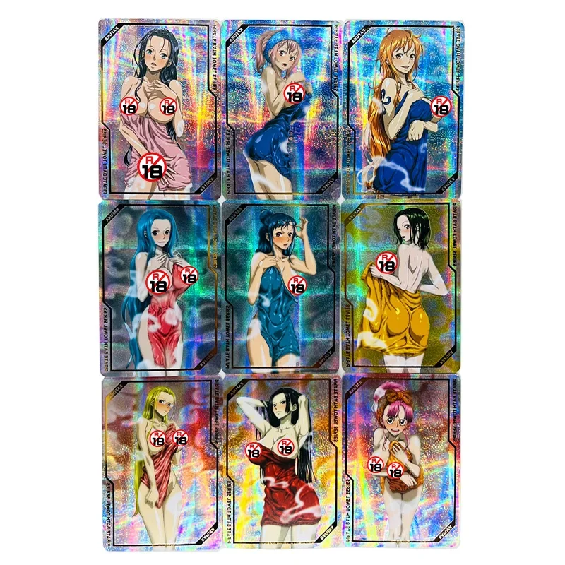 

9Pcs/set One Piece Sexy Anime Girl Card Nami Nefertari D Vivi Boa Hancock Nico Robin Shirahoshi Perona Game Collection Cards Toy