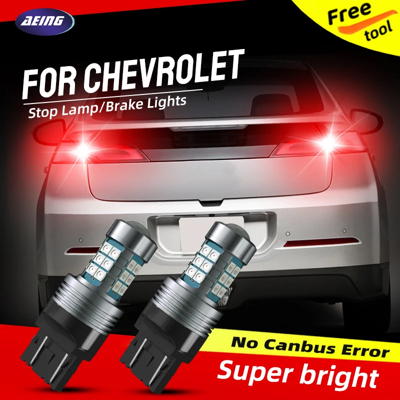 

2×Car LED Brake Stop Light Blubs For Chevrolet Cruze Camaro Captiva Corvette C7 Colorado Equinox Bolt EV Caprice Spark Trax Volt