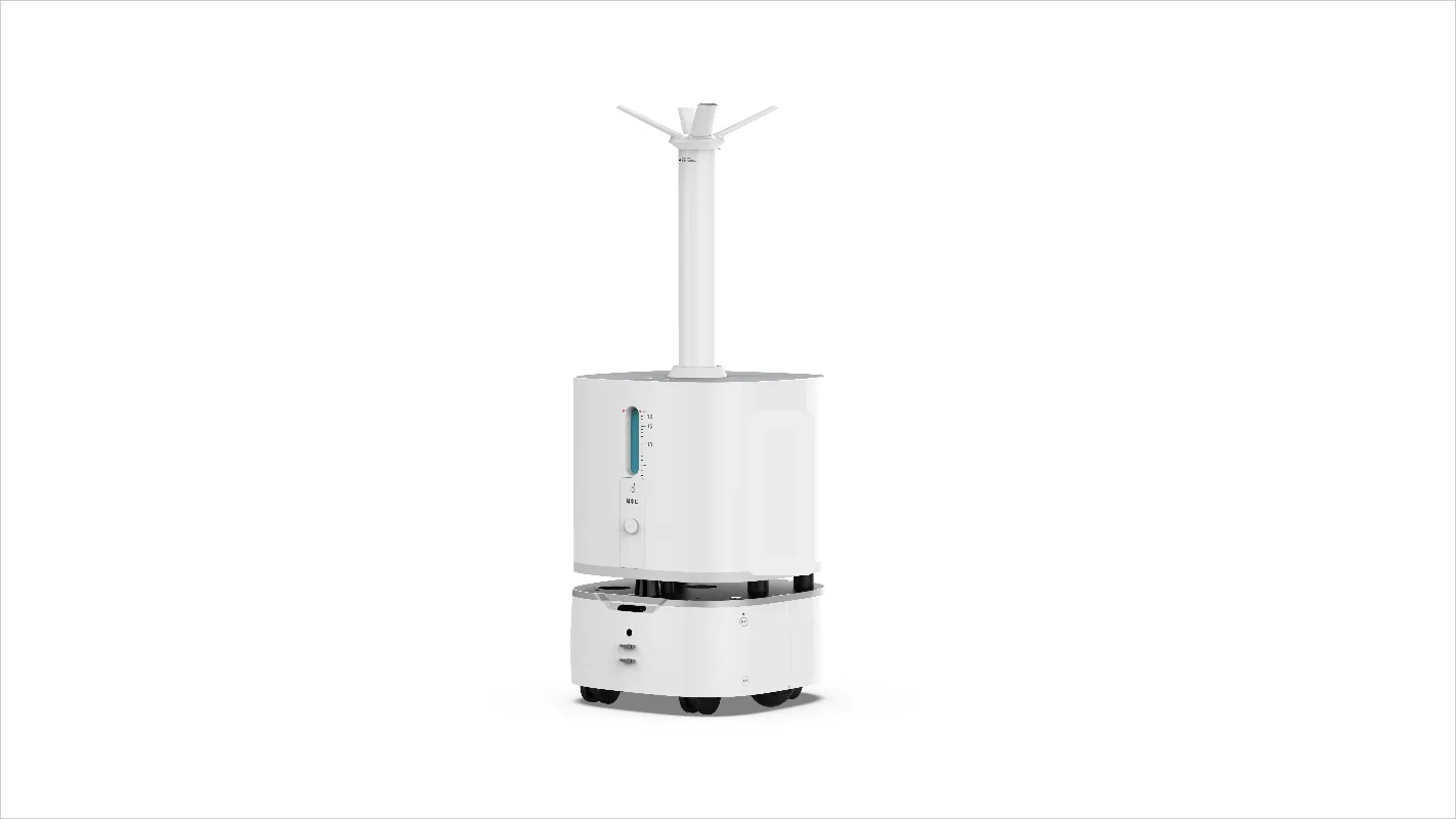 Intelligent Portable Spray Vacuum Robot Ultra Dry Atomization Pulsed Light Navigation Disinfection Commercial Warehouse Custom