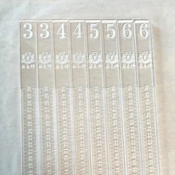 Acrylic Balance Ruler For Biscuit Cake Rolling Tool Fondant Icing Thickness Ruler Smoother Pastry Baking Accessories 2Pcs