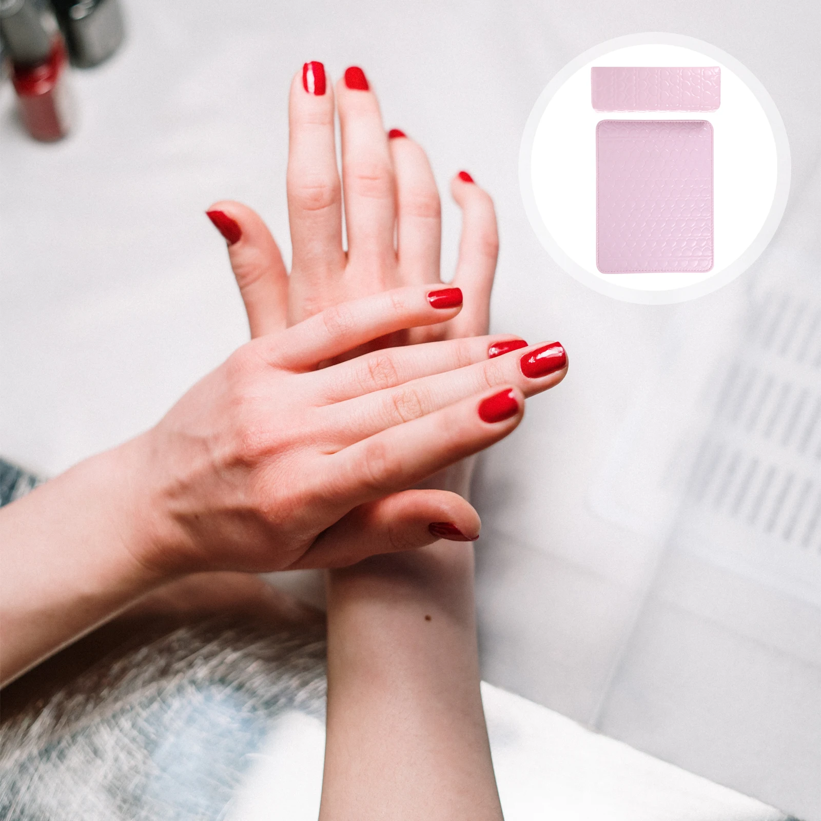 

2 шт., подушка для дизайна ногтей, подушка для маникюра, водонепроницаемая мягкая подушка для поддержки запястья, салонный коврик для ногтей, коврик для рук