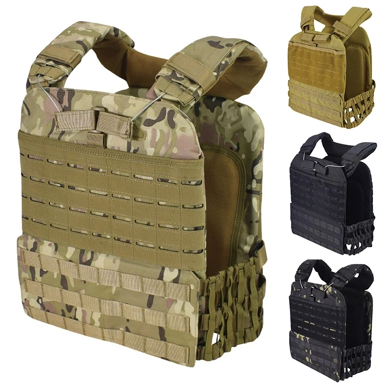 

Nylon Hunting Tactical Vest Military Molle Plate Carrier Magazine Airsoft Paintball CS Outdoor Protective Lightweight Vest