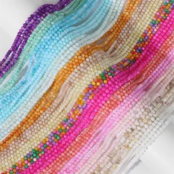 4mm Natural Round Shell Beads Colorful Mother of Pearl Dyed Bead Loose Spacer Charm Shell Beads for Jewelry Making DIY Necklace
