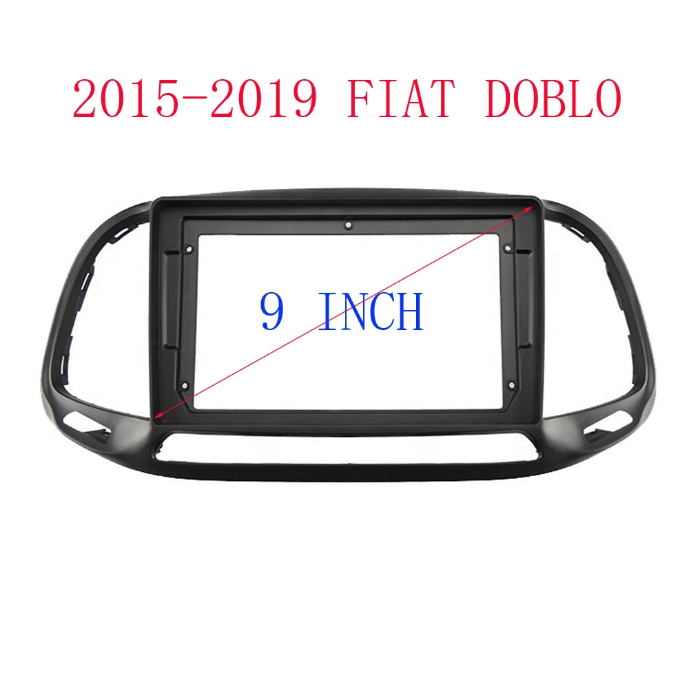 7/9 inch Car DVD Frame Audio Dash Trim Kits Facia Panel Radio Player screen 2 Din For Fiat Doblo 2015 -2019