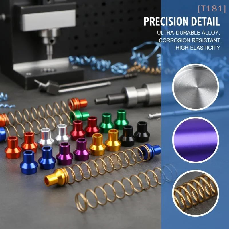 [E] Motorcycles Colorful Universal Telescopic Brake Springs Stainless Steel Retractable Compression Brake Springs Aluminum Head