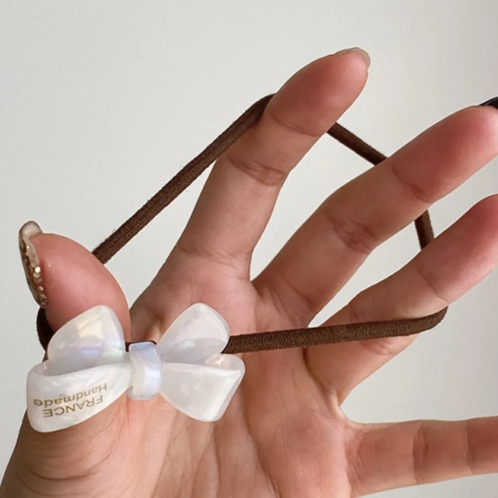 

Korean Style Bowknot Hair Rope Hair Bands Ponytail Holder Acetic Acid Hair Tie Headwear Hair Accessories Acetate Bow Scrunchies