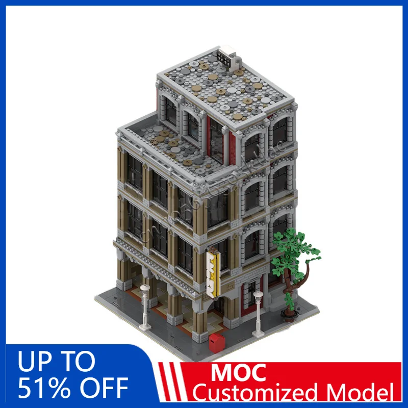 4253 PCS Haus Straße Gebäude Prime Ecke Architekten MOC Anpassen Modulare Baustein Kinder Kreative DIY Montage Spielzeug Geschenk