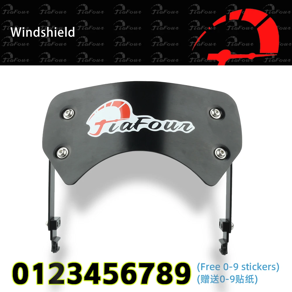 MOTOR Accessories Aluminum Windshield Windscreen Deflector Kit Fit For Street Scrambler 900 2026-2027 Speed Twin 900 2025-2027