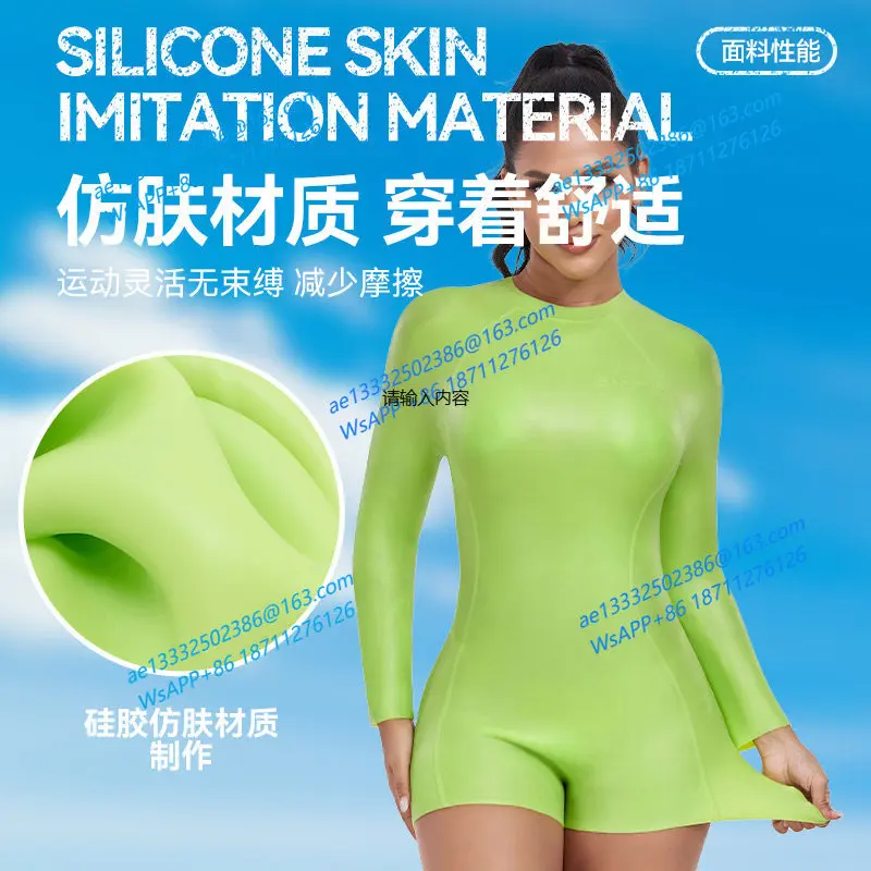 New Women Silicone Thermal Wetsuit Full Body Snorkeling Surfing Suit Jellyfish Protection
