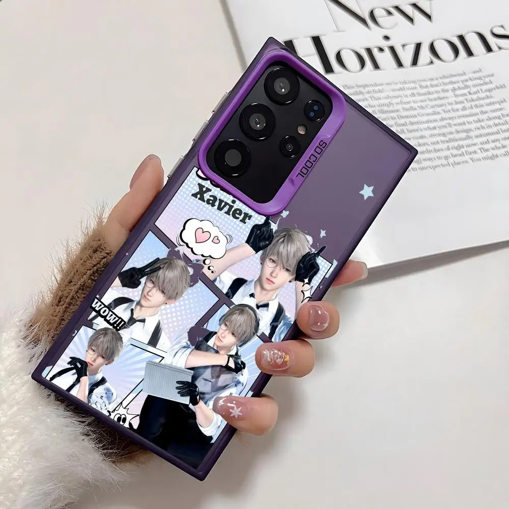 Custodia per telefono gioco Love And Deepspace per Samsung Galaxy S25 Edge S24 S23 S22 S21 S20 Ultra Funda Cover in silicone argento