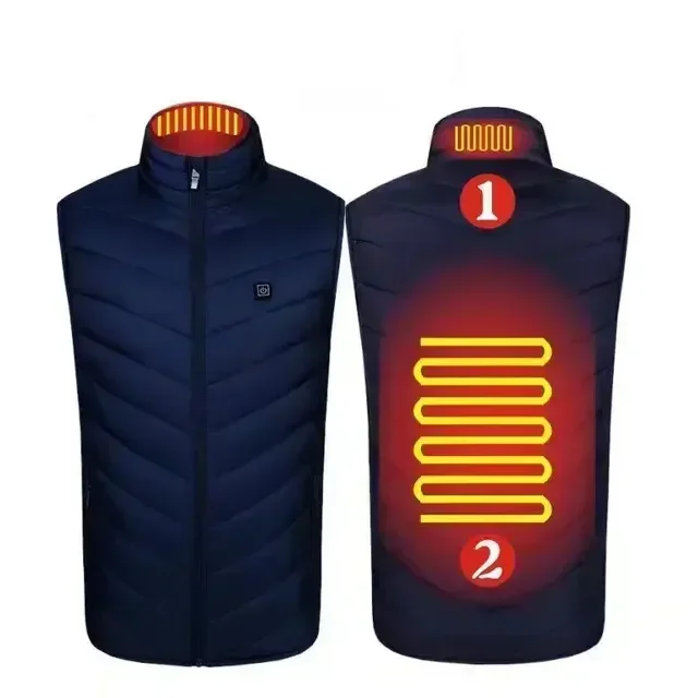 17-gebieden zelfverwarmend vest Vier schakelaarbediening Heren Verwarmingsjas USB Elektrisch verwarmde kleding Dames Thermisch vest Warme winter
