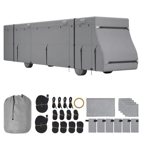 VEVOR Class A\C RV Cover Waterproof Motorhome Cover Windproof and Rip-Stop Camper Cover with Storage Bag Repair Patches