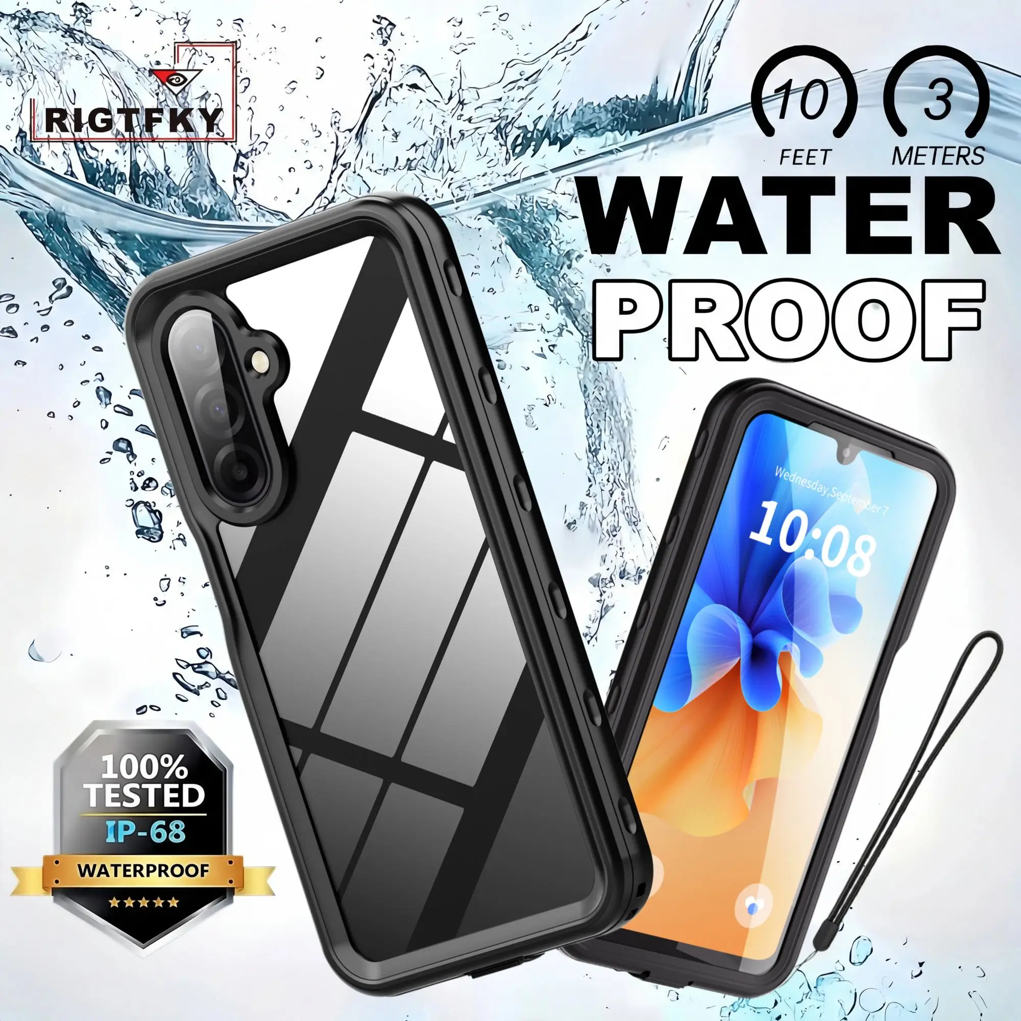 

IP68 Waterproof Snorkeling Phone Case For Samsung A17 A57 A56 A36 A37 A26 A16 A35 A25 A55 A15 A54 A14 Shockproof Dustproof Cover
