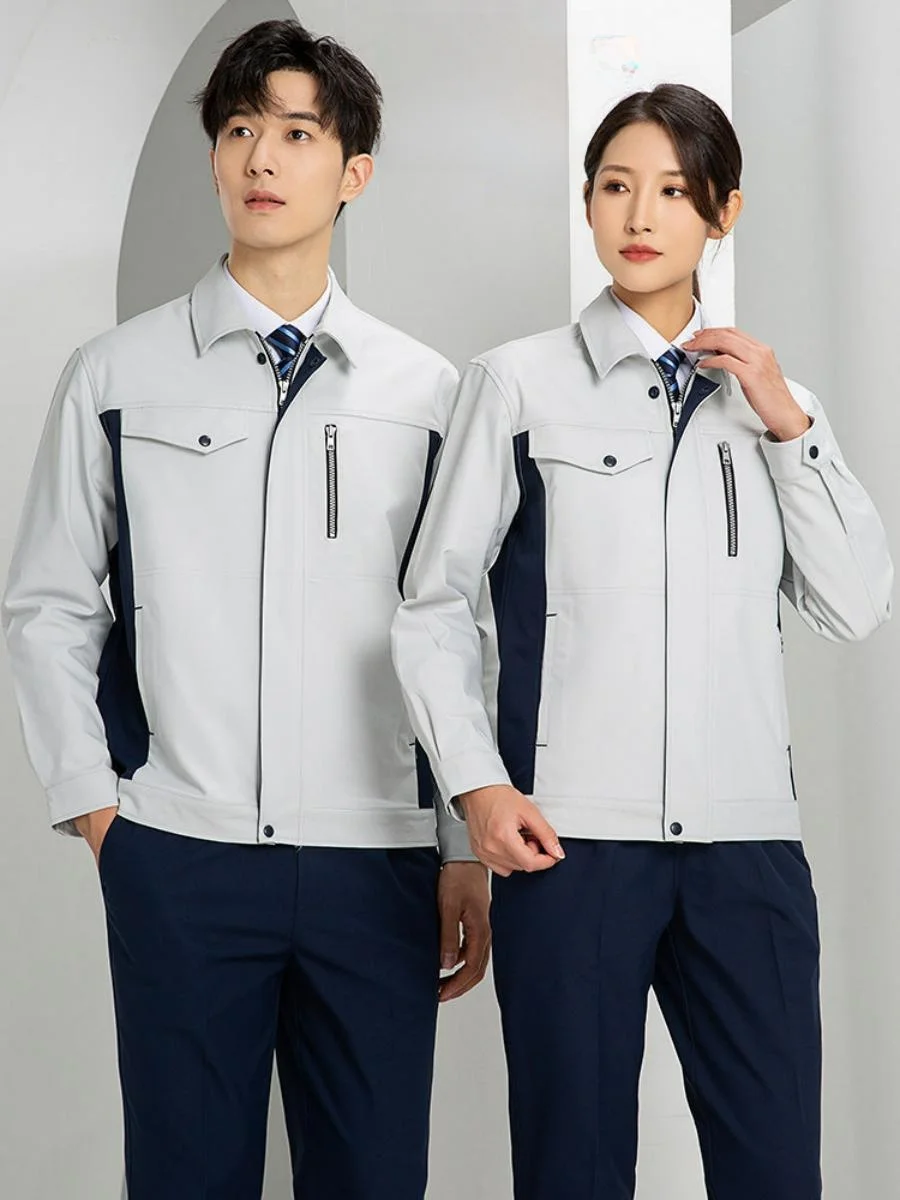Picture 3: Men's Work Uniform Set Spring Autumn Anti-Static Dustproof Electronic Industry Workwear Protective Clothing Upper Body