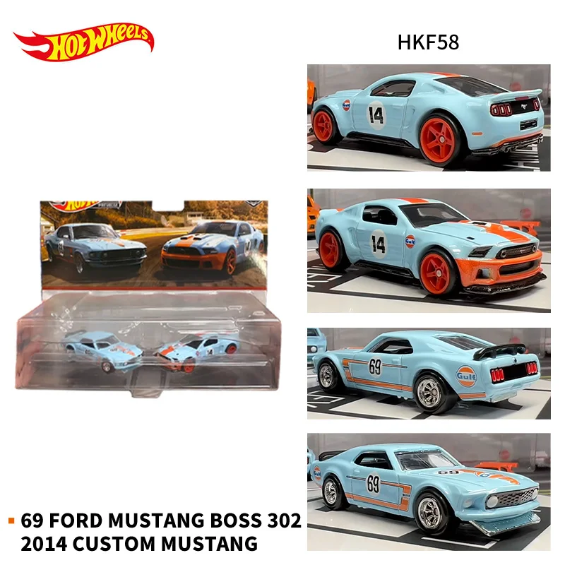 Oryginalna Hot Wheels kultura samochodowa Premium 2-pakowe zabawki dziecięce dla chłopców 1:64 Diecast MBK Van Nissan Skyline GTR Toyota Supra Ford