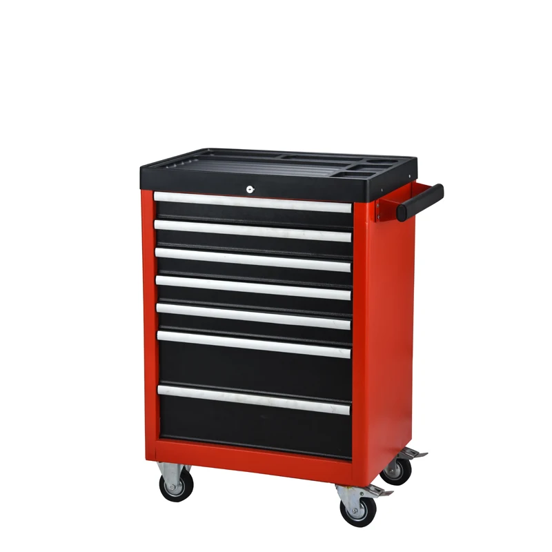 7 Drawers Rolling Tool Chest Removable Tool Storage Cabinet With Sliding Drawers Keyed Locking System Toolbox JS-3001 OEM,ODM