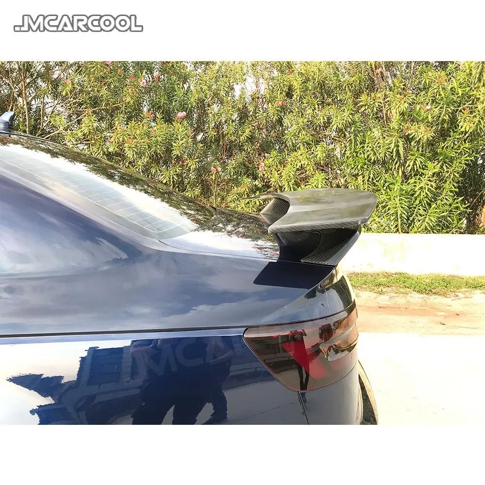 Dry Carbon Fiber Rear Racing Spoiler Boot Wings For Audi A4 Sline Sport S4 Sedan B10 2019 2020 FRP Rear Trunk GT Style Spoiler