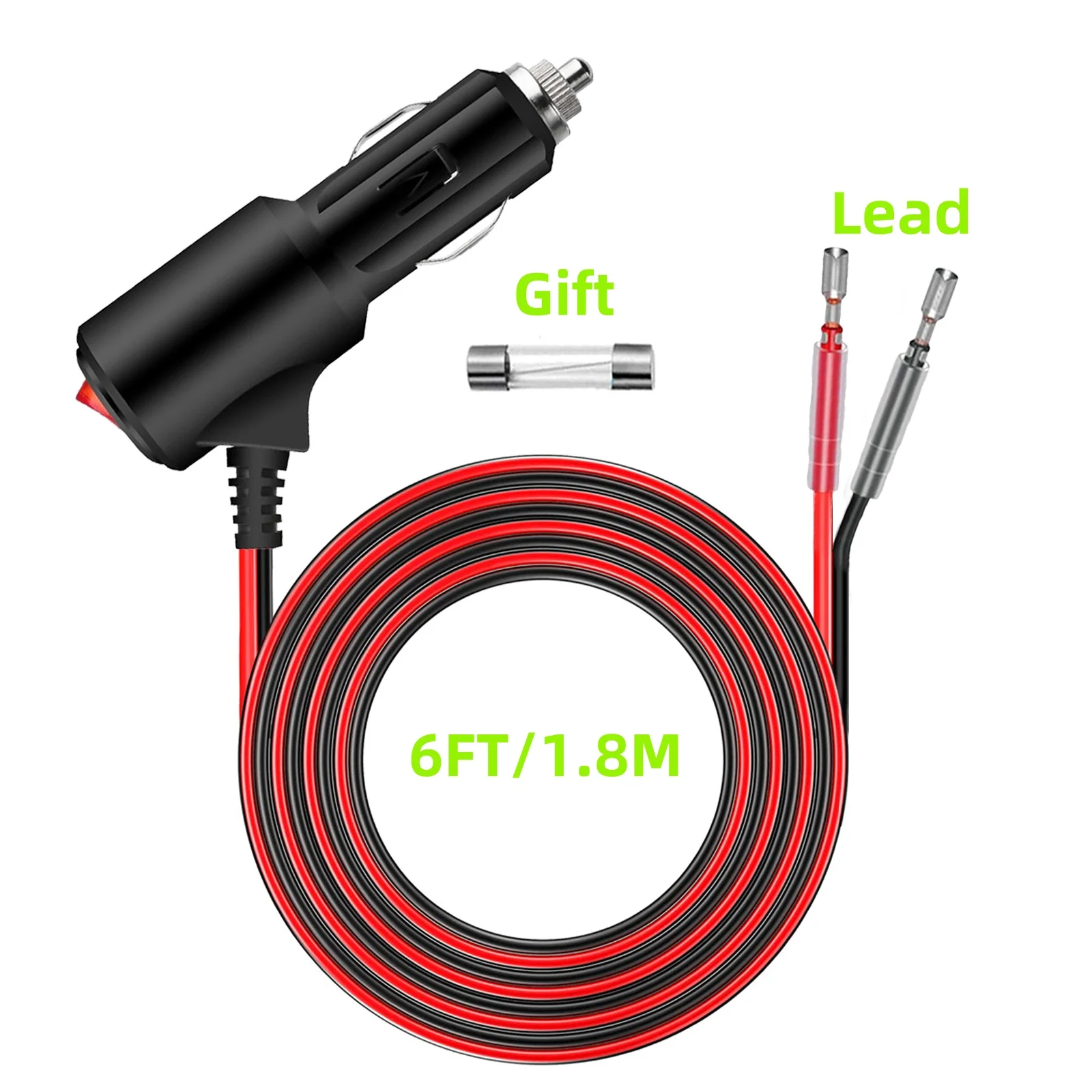 12V 24V Car Cigar Lighter Socket Splitter Plug Connector Fast Charge Power Adapter On Off Switch Universal Charger Power Adapter