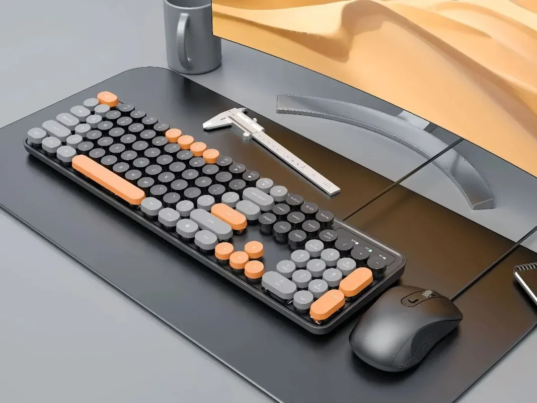 Mechanical Gaming Keyboard with Bluetooth – Dual-Mode Wireless Keyboard and Mouse Combo for Gamers and Office Work