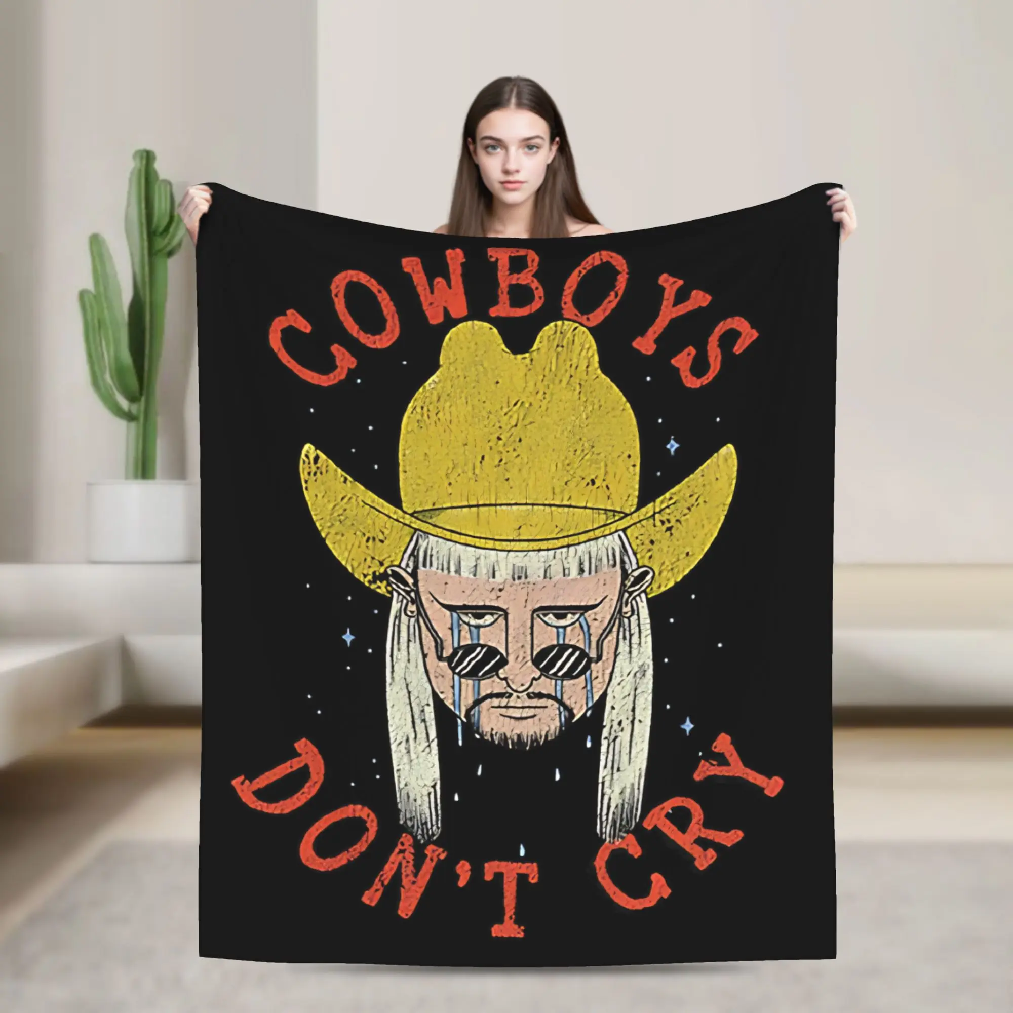 Oliver Tree Cowboys Don't Cry Flannel Blankets  Awesome Throw Blanket for Bed Sofa Couch 200x150cm Plush Thin Quilt