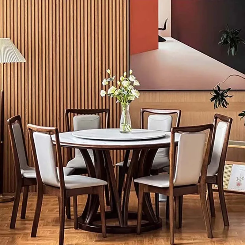

Nordic Cushion Dining Chair Designer Faux Leather Modern Accent Dining Chair Wood Luxury Vanity Sillas Para Comedor Furniture