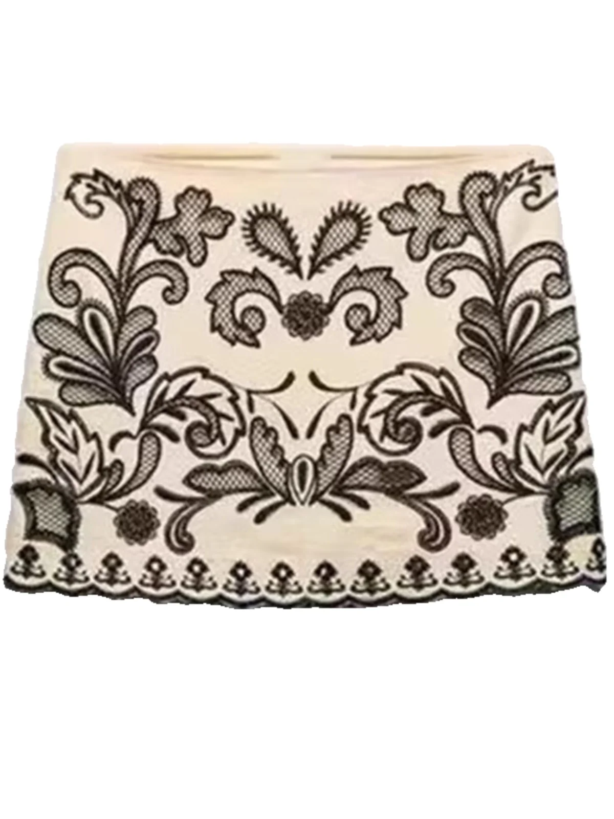 

Summer New Sle Women's Faionable Versatile Embroidered ter Ne Top f Skirt 8203 093 A-Line ort Skirt Mid-Waist
