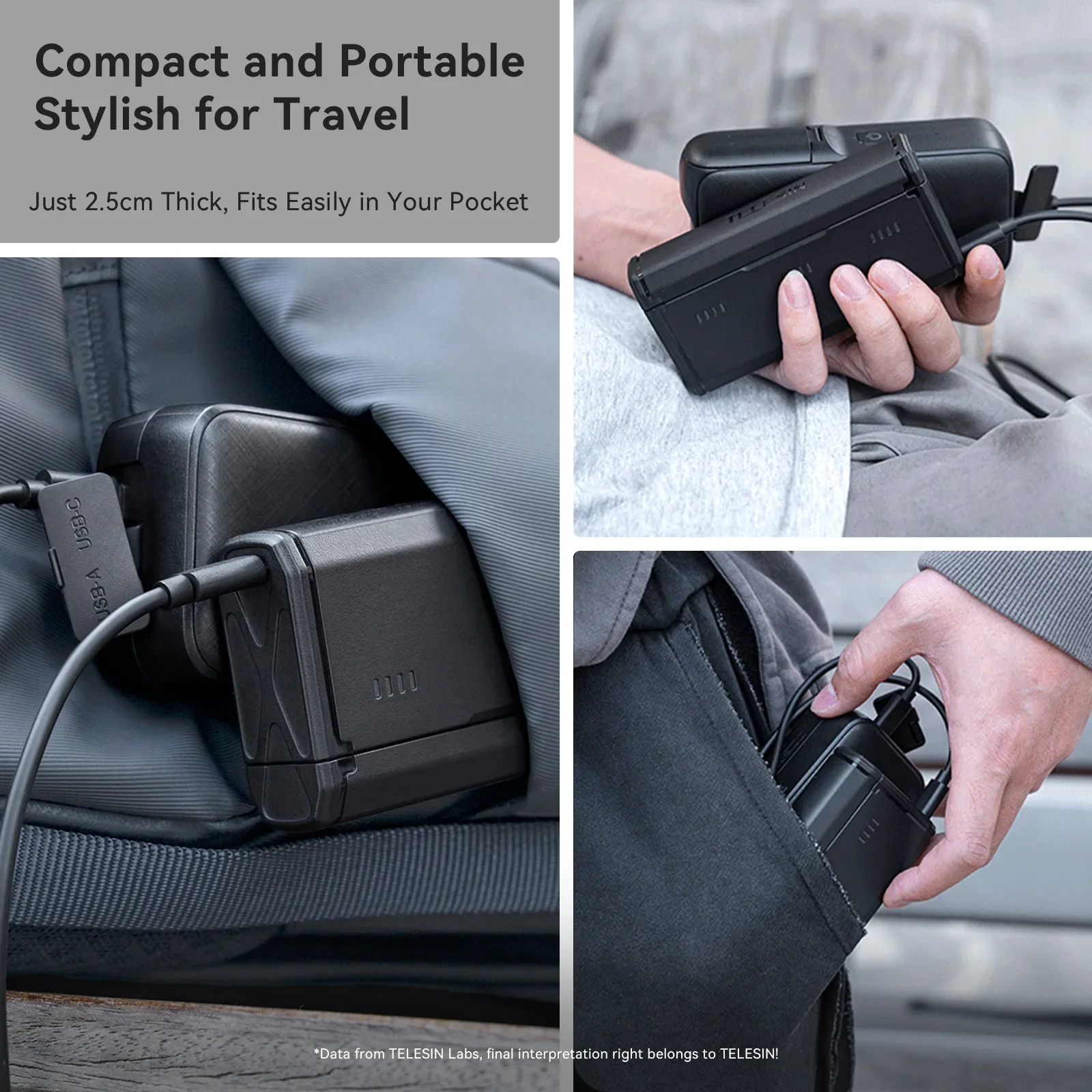 Портативный блок для быстрой зарядки TELESIN и набор аккумуляторов для Gopro Hero 13, черный, 3 слота, чехол для быстрой зарядки, аксессуары Gopro