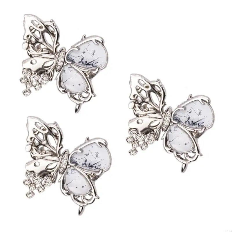 Pack Of 3 Hollowout Butterfly Waist Adjustment Pin Jeans Pants Waist Tightening Pin For Women Nonsewing Waist Adjuster 6XDA