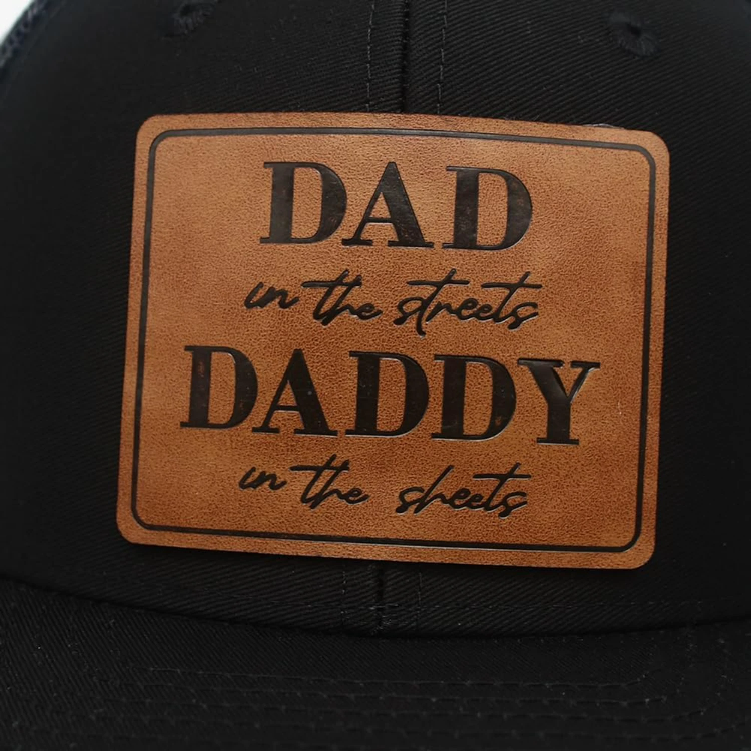 Stylish and Durable Leather Baseball Cap for the Dad who Rocks in the Streets and in the Sheets! A Classy and Long-lasting Gift