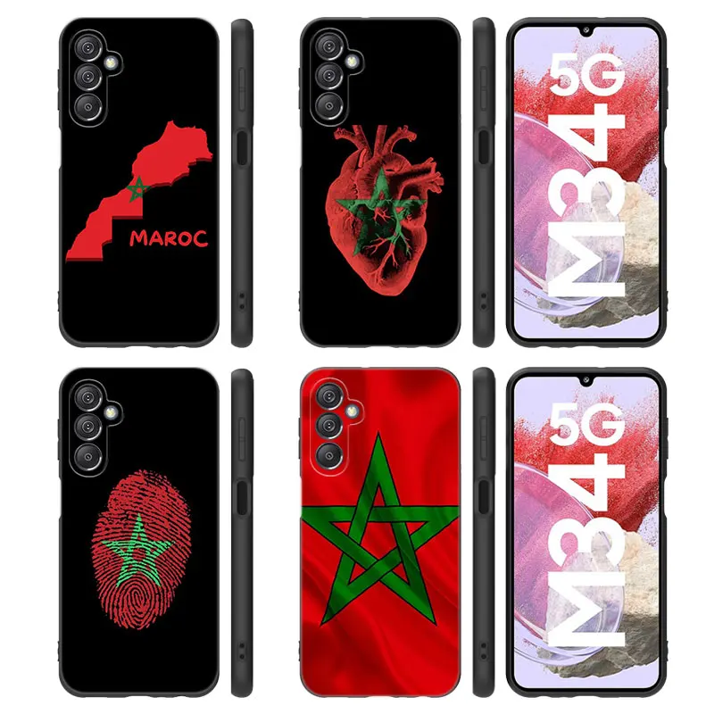 Чехол для телефона с марокканским флагом для Samsung Note 8 9 10 Lite 20 Ultra M40 M60 M80 S M14 M32 M33 5G M04 M10 M11 M12 M30 M31 M42 M51 M62
