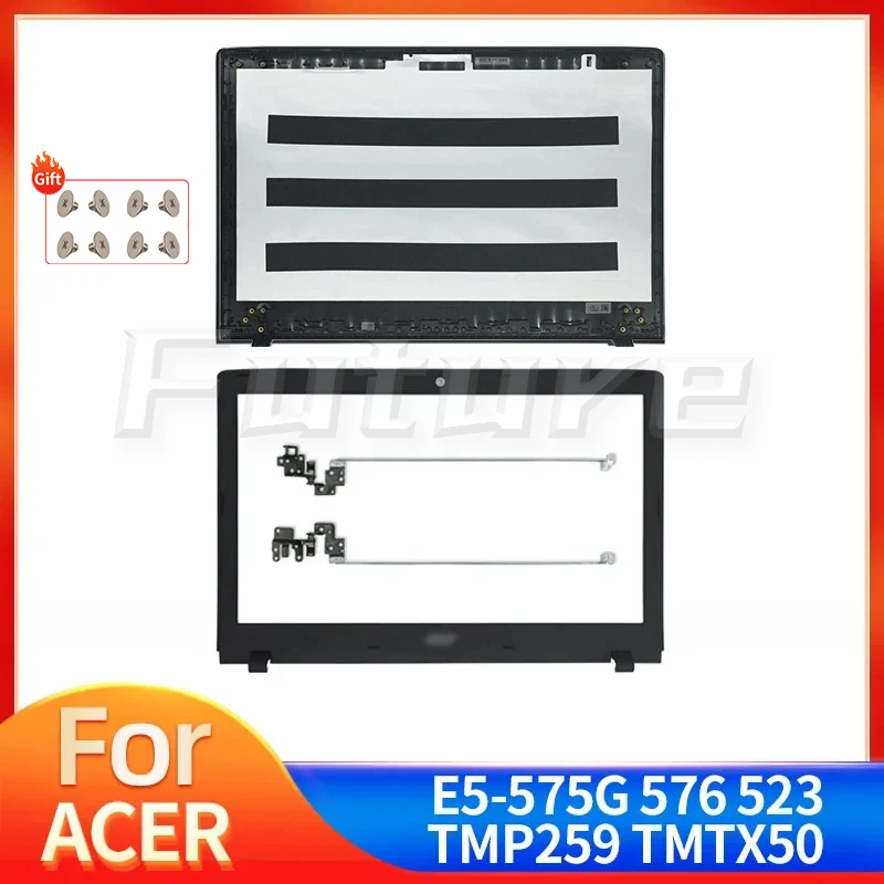 New For Acer Aspire E5-575 E5-575G E5-523 E5-553 E5-576 TMP259 TMTX50 LCD Back Cover Front Bezel Hinges Black