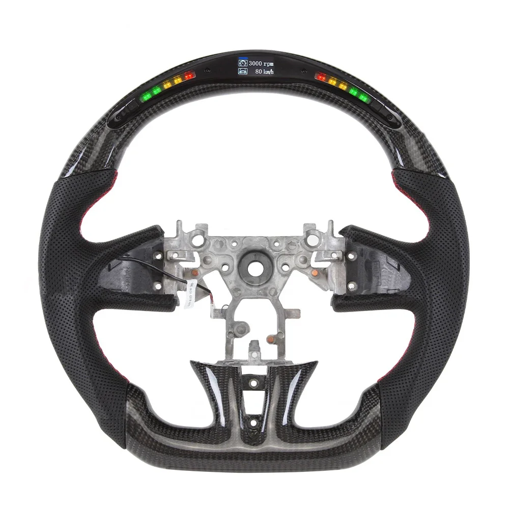 

LED Racing Car Carbon Fiber Steering Wheel Fit for Infiniti Q50 Steering Wheel Forged Carbon Fiber