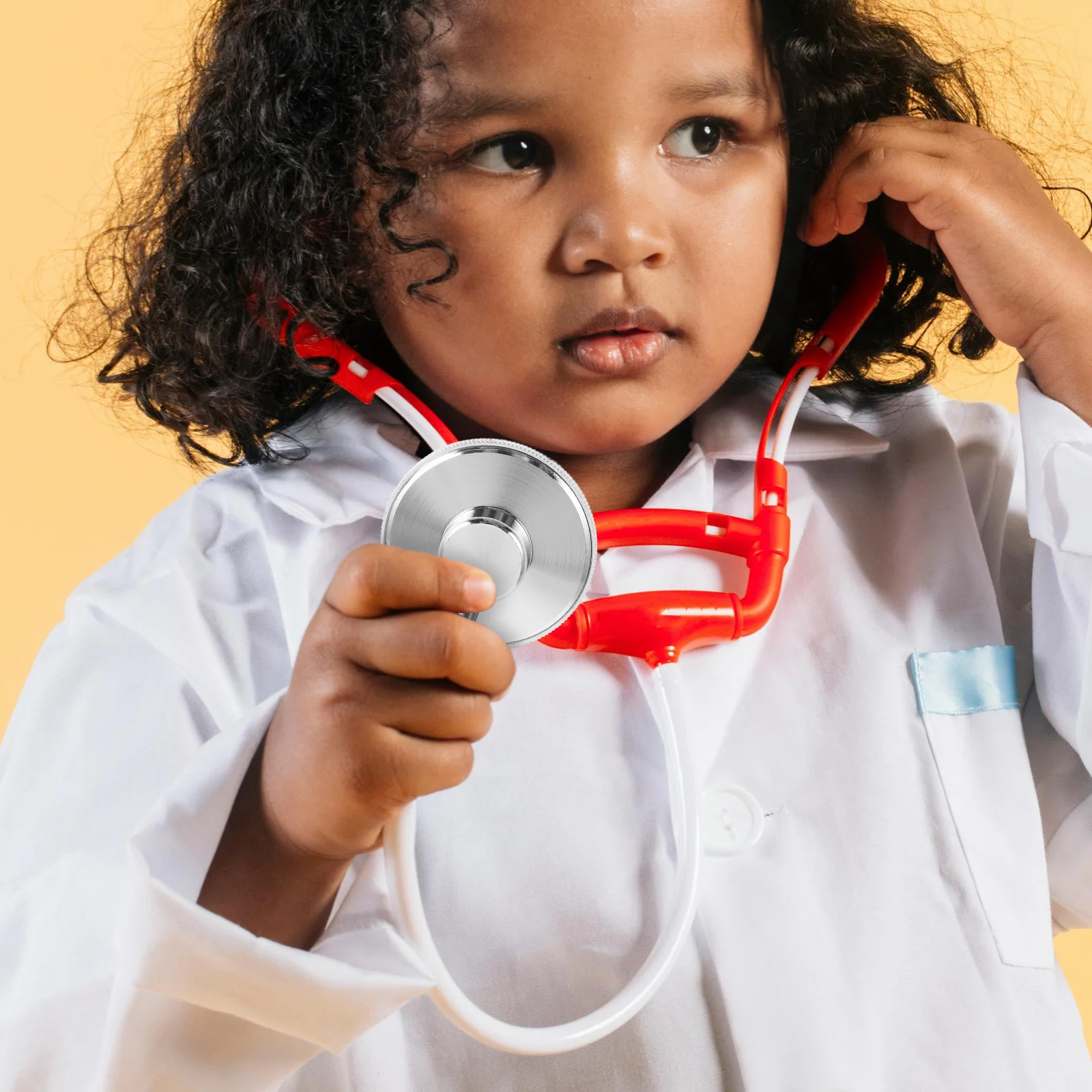 

4Pcs Fake Stethoscope Chestpiece for Kids Easy to Crafted for Realistic Pretend Play Scenarios