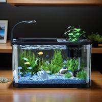 Aquarium Kit Small Betta Fish Tank For Beginners Desktop Beginner Aquarium Household Fish Bowl For Betta Tortoise Frog