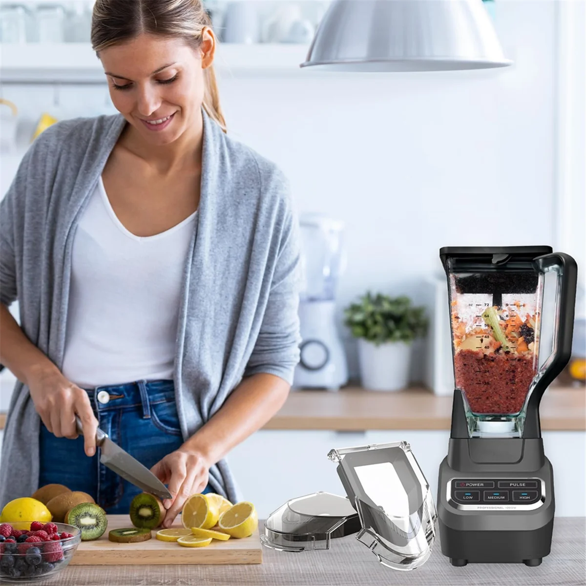 A88x 1 peça de substituição da tampa do liquidificador para ninja, peças superiores do liquidificador da tampa do bico para tampa de travamento ninja jarro 72oz bl610 bn701