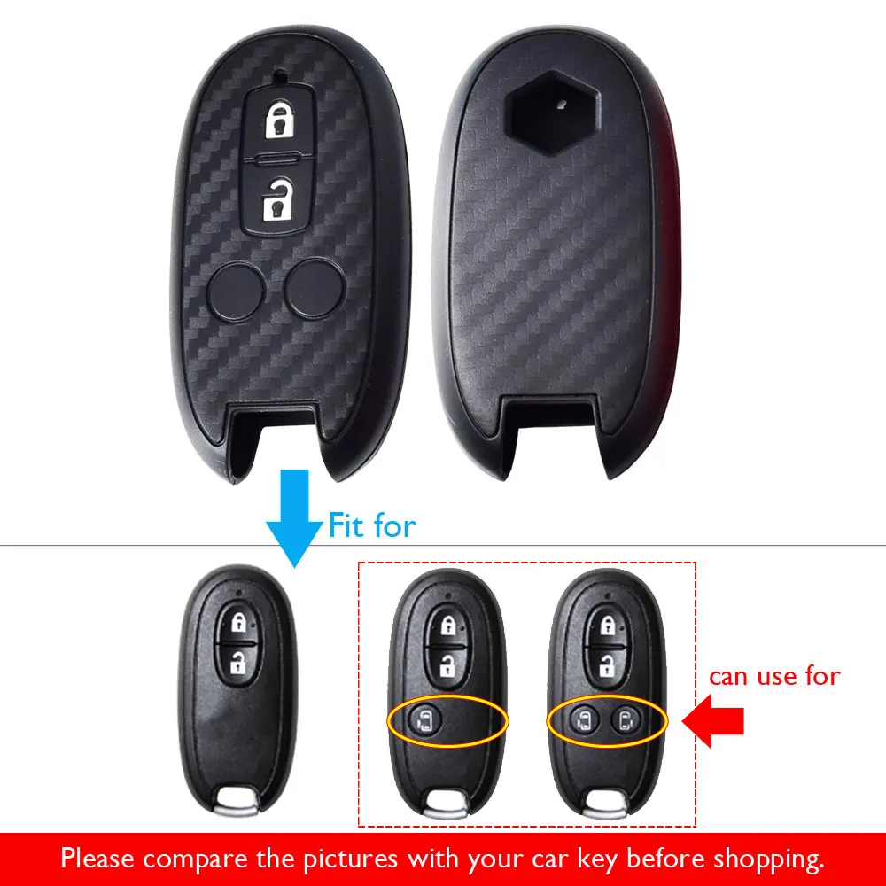 Silicone Car Key Cover Skin For Suzuki Spacia Solio Palette Hustler Wagon R Alto Lapin Every Remote Fob Shell Case Soft Keys Bag