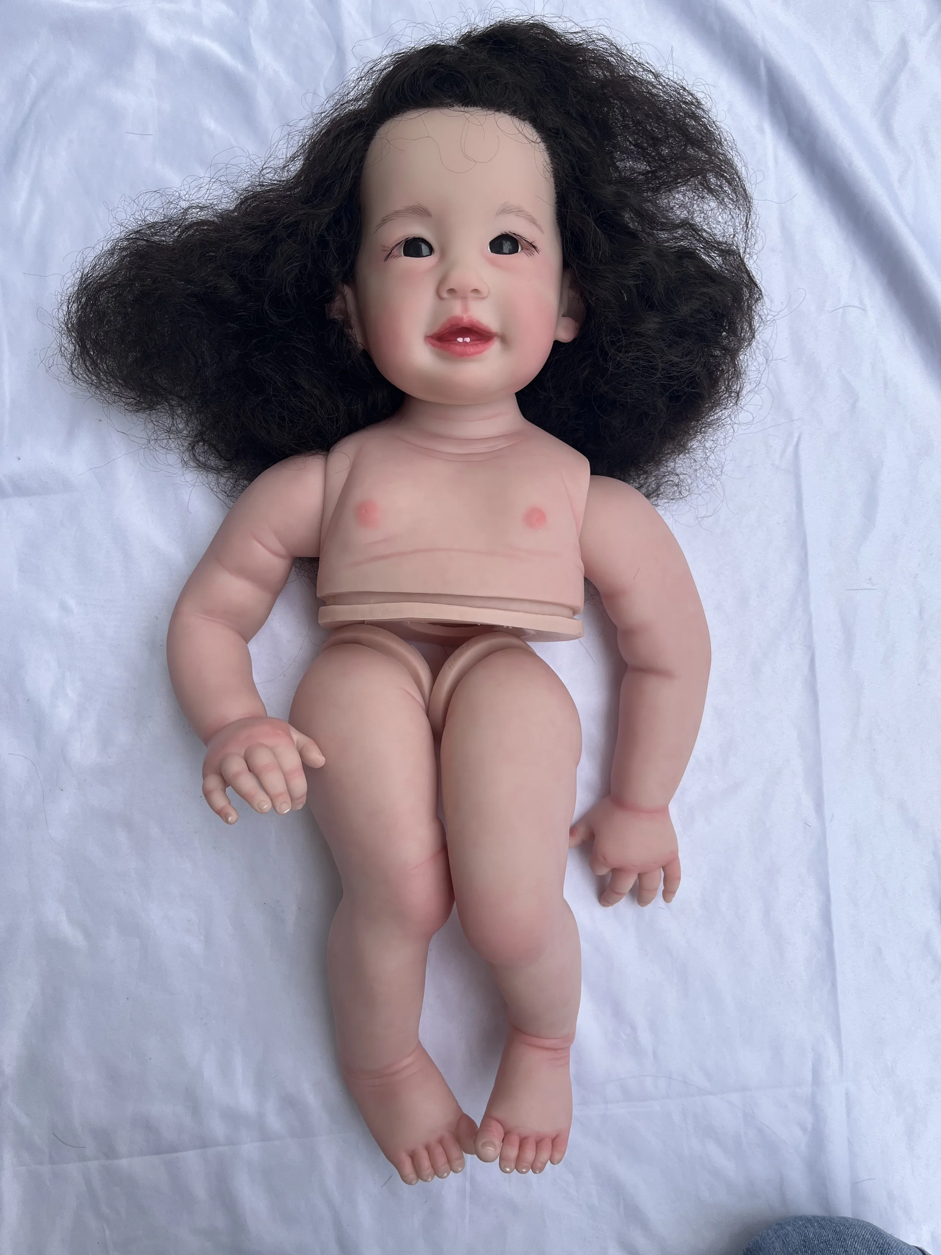 St.Store Customized Limited Supply28inch Reborn Baby Teegan mit handgewurzelten Haaren Echte Fotos DIY Teil bemalt Kit