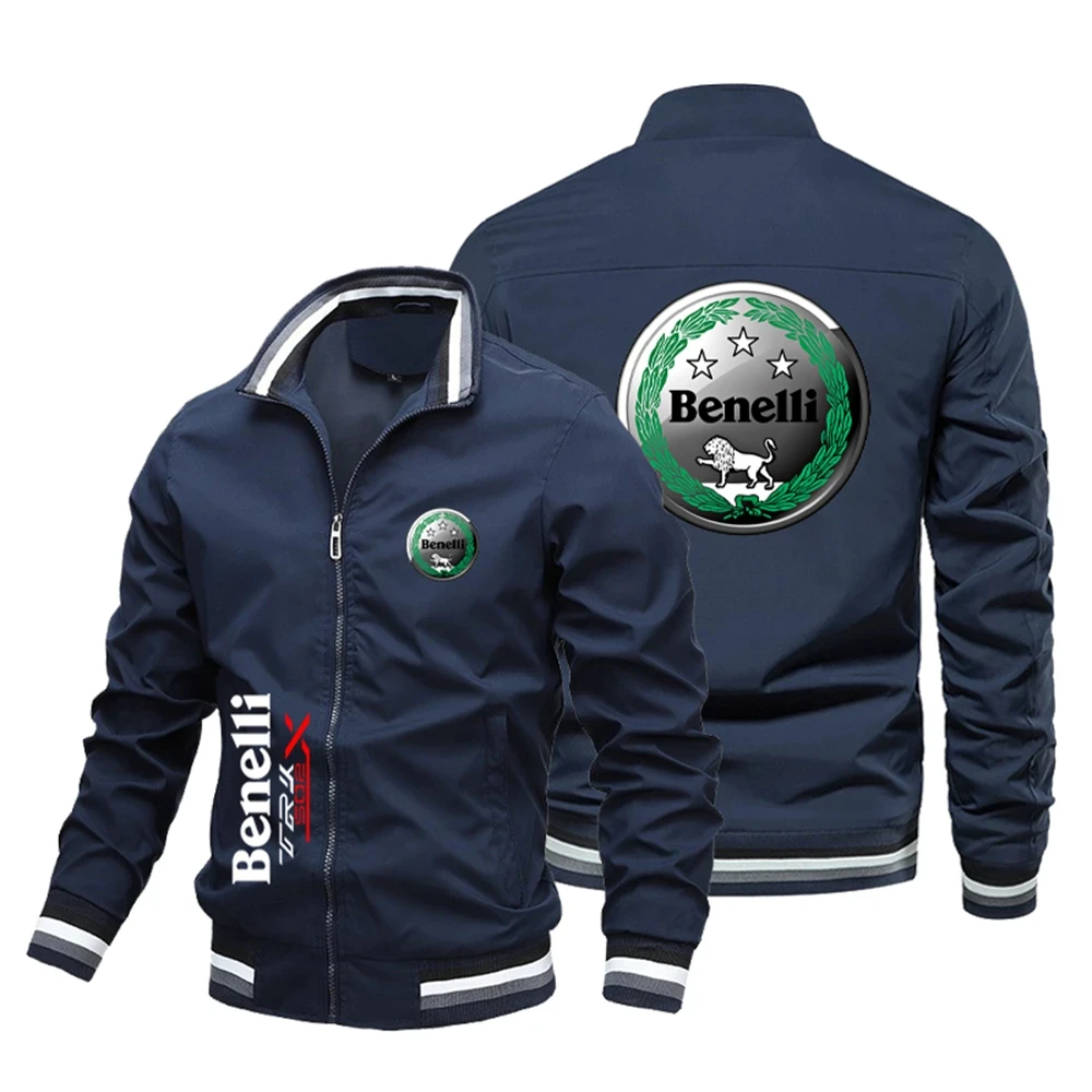 Men's Fashion Windproof Spring and Autumn Brand Benelli Logo Harajuku Outdoor Cycling and Outdoor Sports Jacket 2024 Leisure