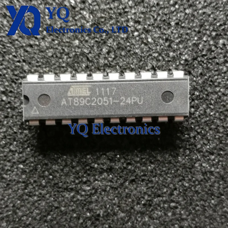 10PCS/lot New OriginaI AT89C2051-24PU microcontroller 8-bit microcontroller with DIP-20 direct insertion