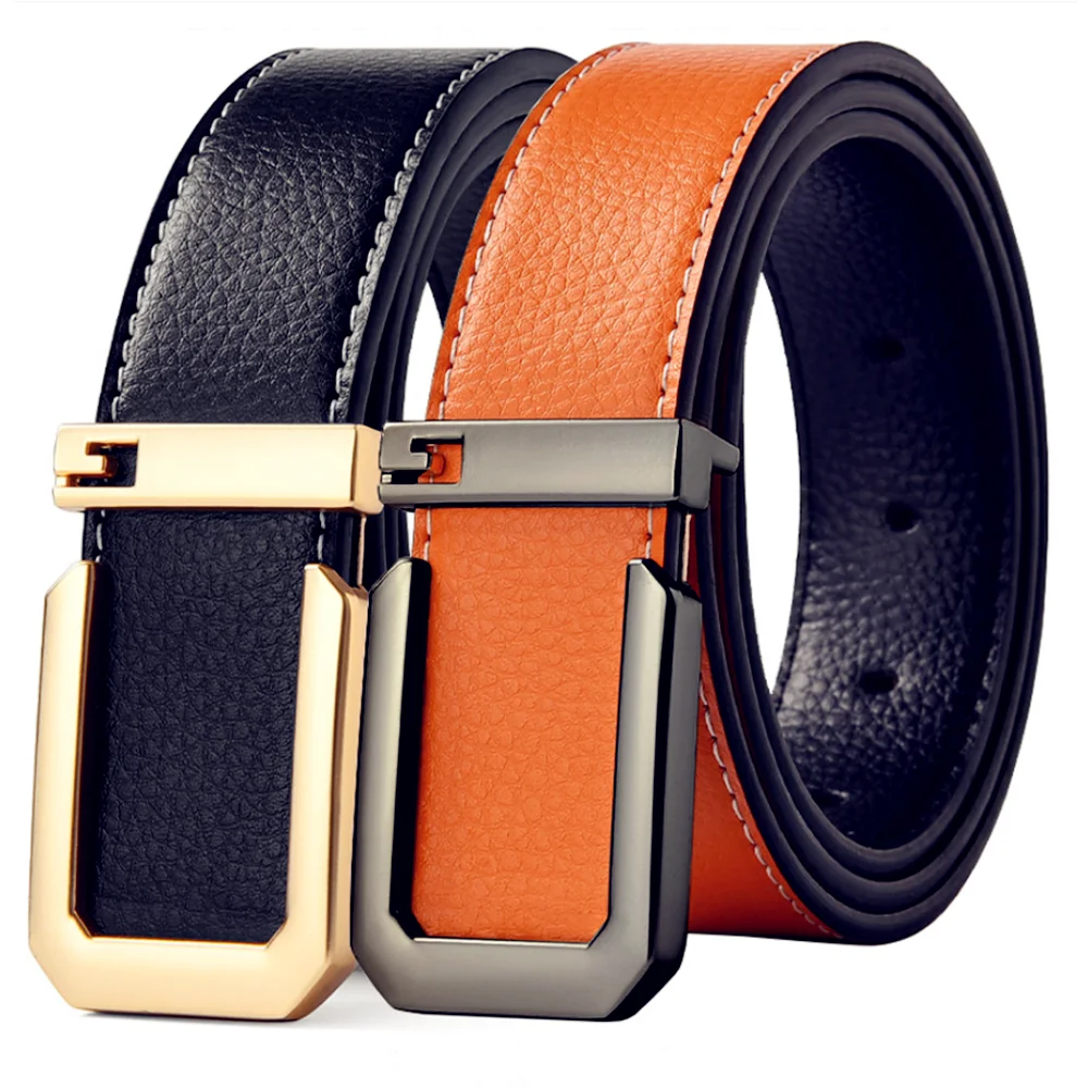 3.3cm Fashion Casual Belt with Silver Smooth Buckle, Designer Men Belt High-Quality, Unisex Fit, Perfect for Jeans Workwear