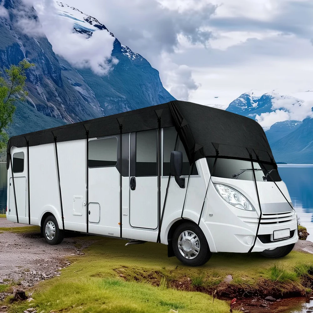 8.5x3m Caravan Roof Cover Weather-Resistant RV Sun Protection Car Cover Foldable Motorhome Roof Cover for RV Outdoor Travel Car