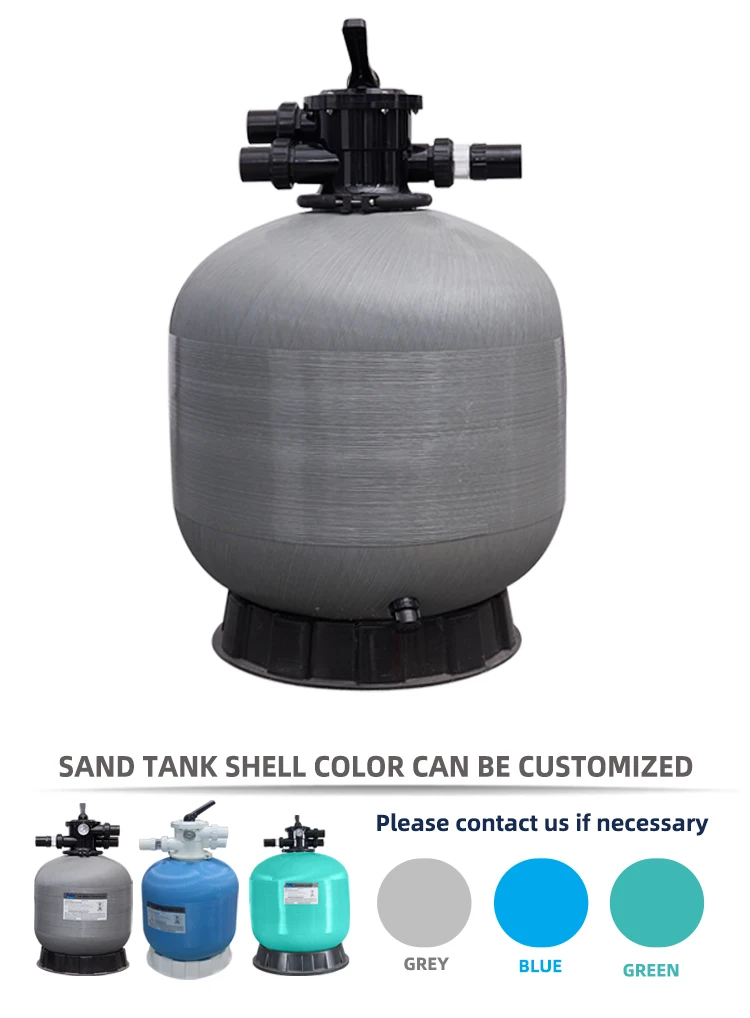 Factory Direct Sales Series 3hp Top Mount Water Output Fiberglass Reinforced Sand Filter For Swimming Pools Premium Pool Filters