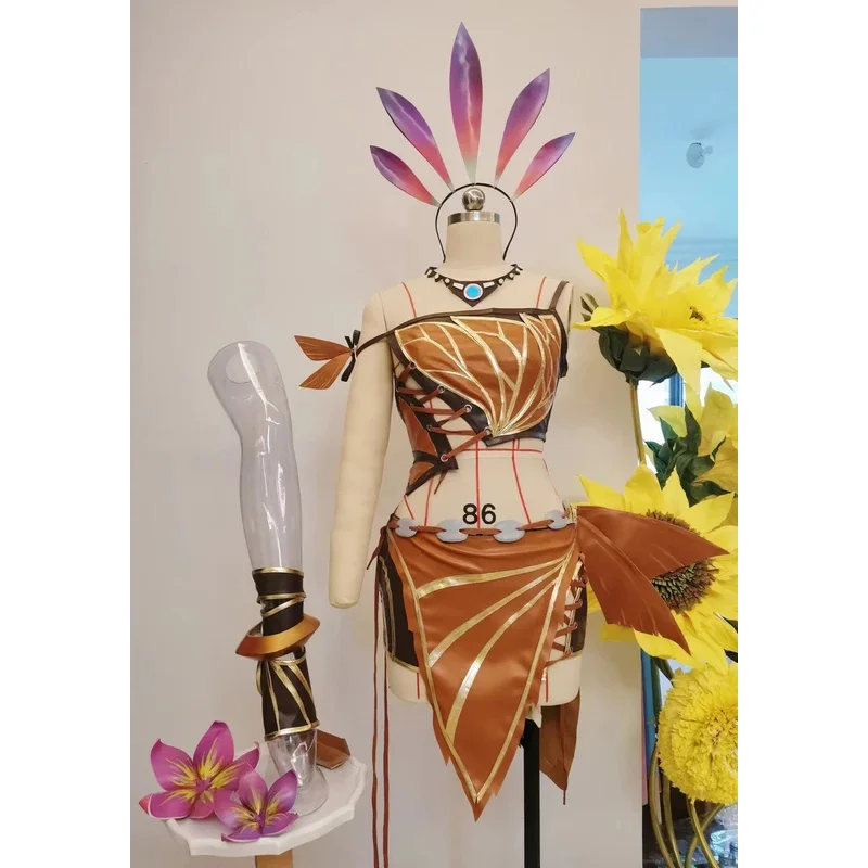 

Игра: League Of Legends Cos Платье Костюм LOL Nico Original Skin The Flower Psychic Костюм и Змеиный Хвост Косплей Костюм Реквизит
