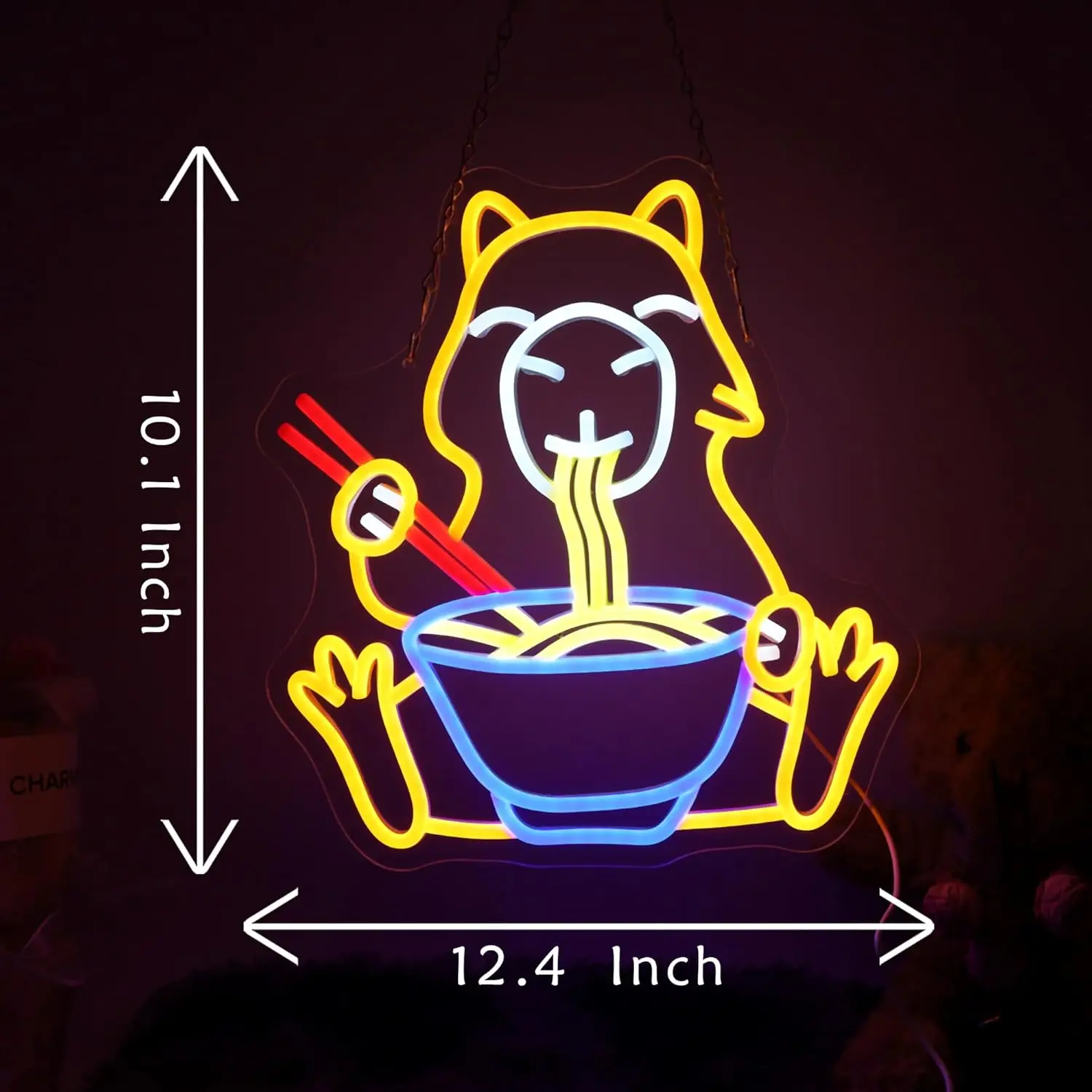 Neonowy Znak Ściemniany Kapybara Neonowe Światła do Ramen Shop Dom Kuchnia Biznes Zoo Restauracja Dekoracja Estetyka Rysunek Prezent Urodzinowy