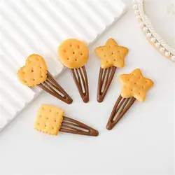 Simulation Fun Biscuit BB Clip Star Hairpin Cute Student Headdress Hair Accessories Female Sweet Bangs Broken Hairpin Hair Clips