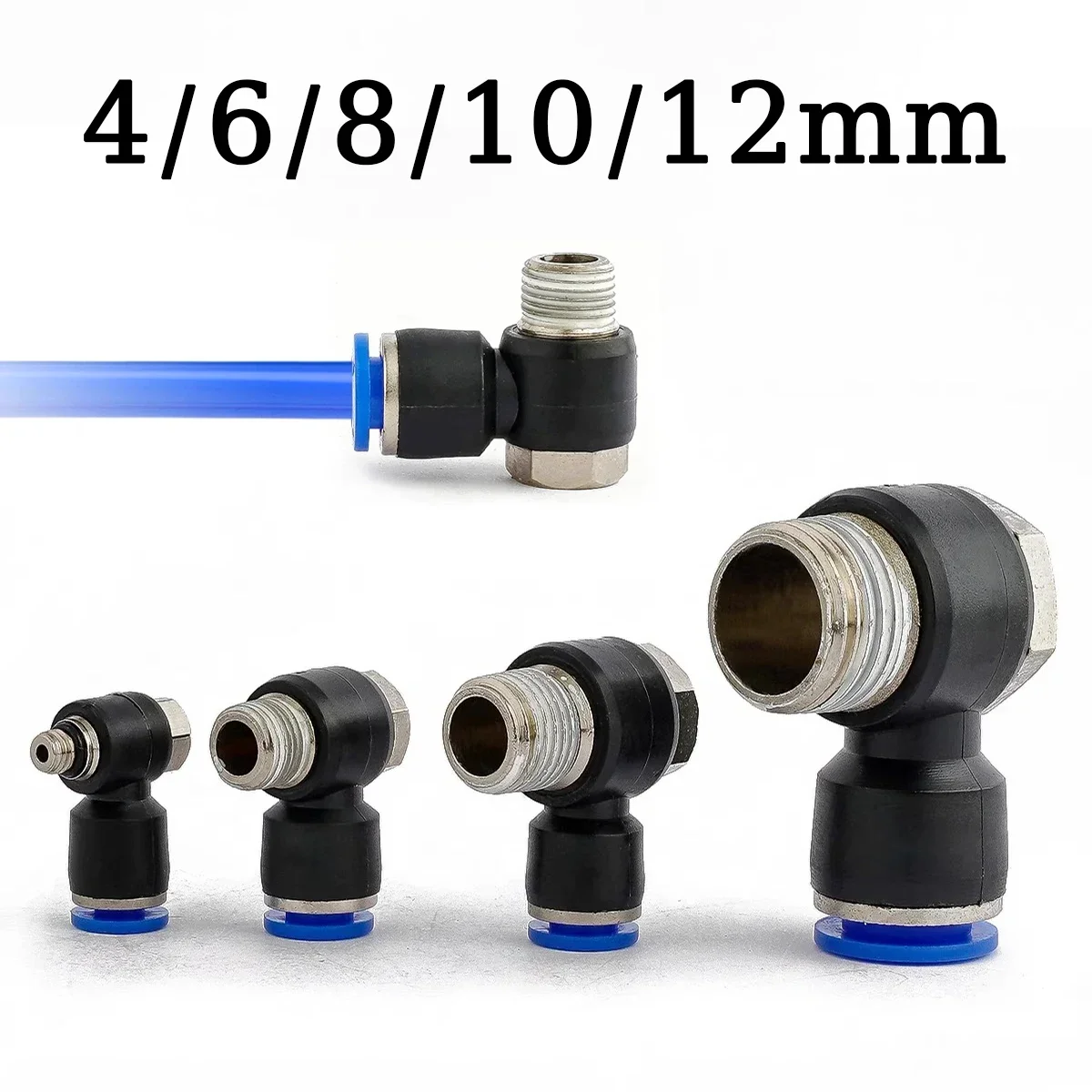 10Pcs 1/8 1/2 3/8 1/4 BSPT PH Quick Shot Coupler Pneumatic Fitting Accessories For 4mm 6mm 8mm 10mm 12mm Air Hose Tube Connector